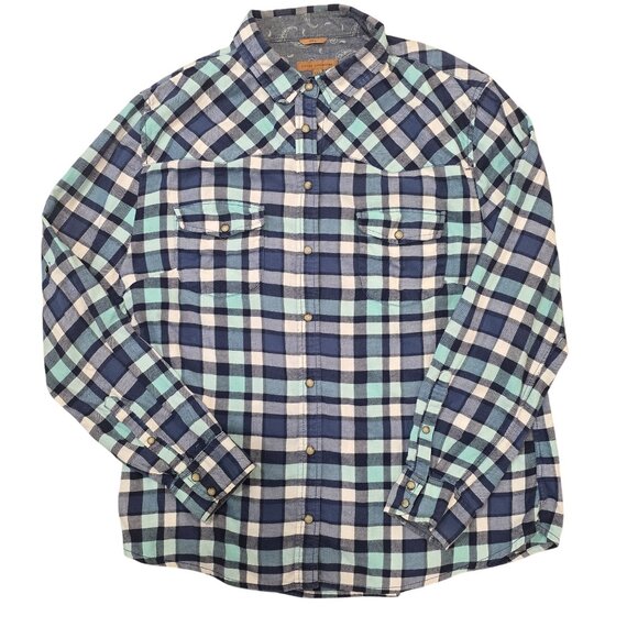 Jachs Girlfriend Bea womens XXL Plaid Button-Up Shirt Long Sleeve flannel fall - Picture 9 of 9